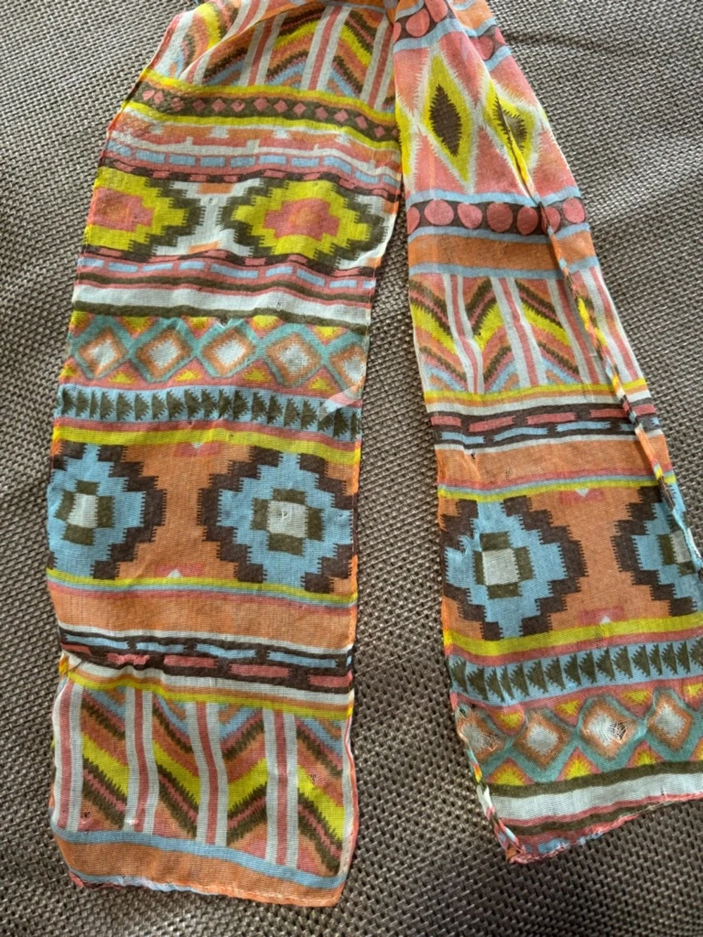 Lightweight Multi Color Scarf. - Picture 3 of 5